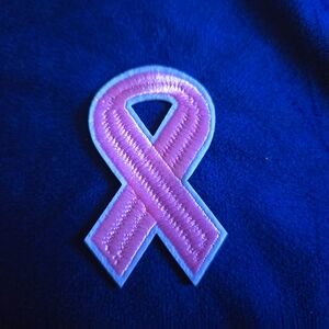 Embroidered Iron on Awareness PINK Ribbon Patch NWOT unbranded